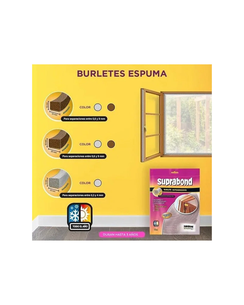 Burlete autoadhesivo Suprabond 5mt